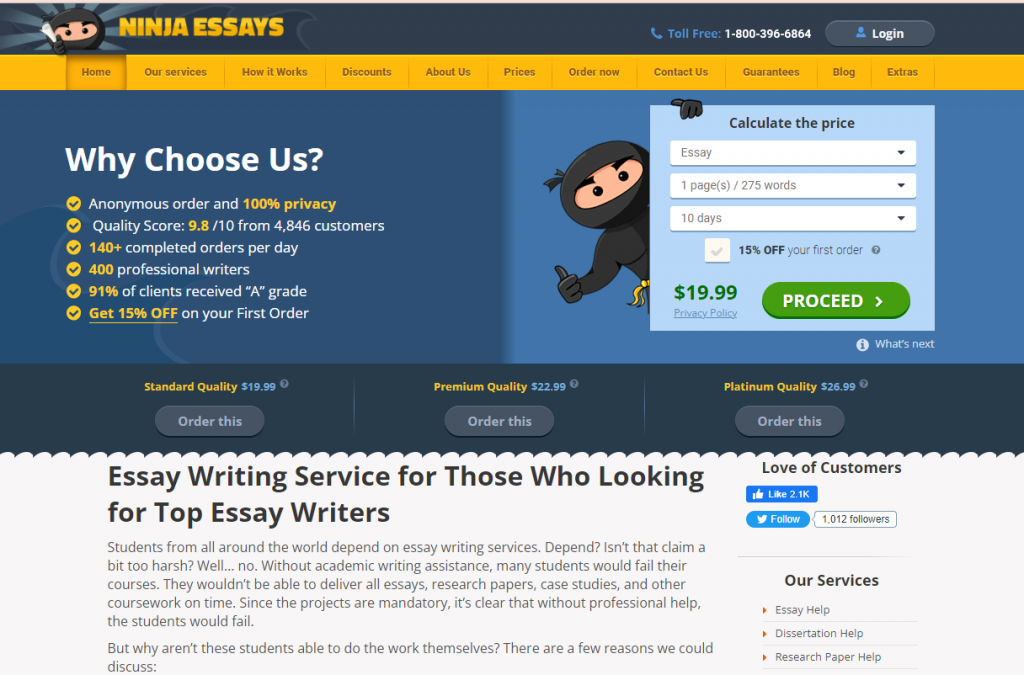 ninjaessays review