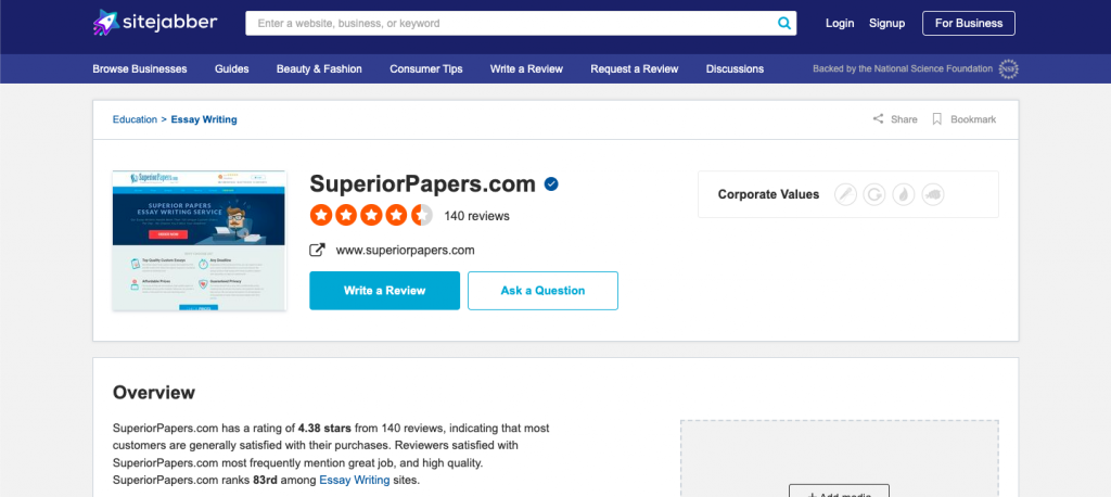superior papers reviews