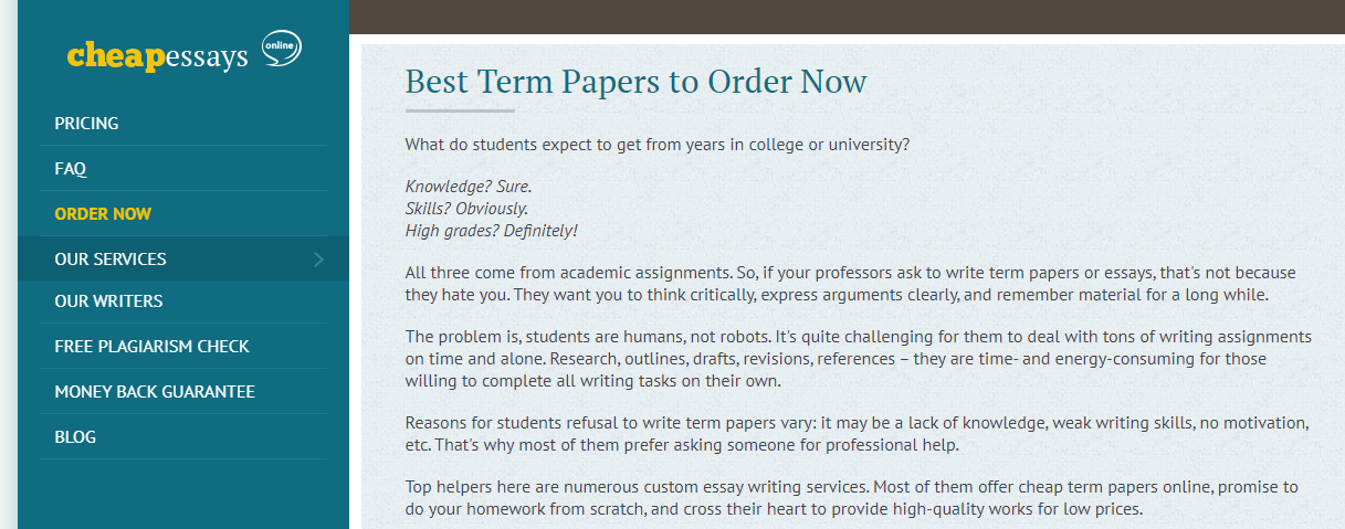 cheap online paper writing service